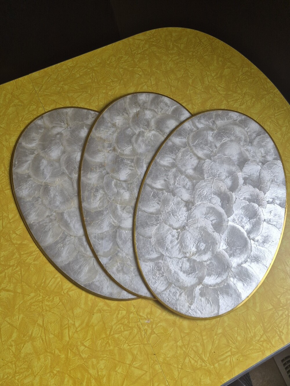 3 Capiz Shell Placemats